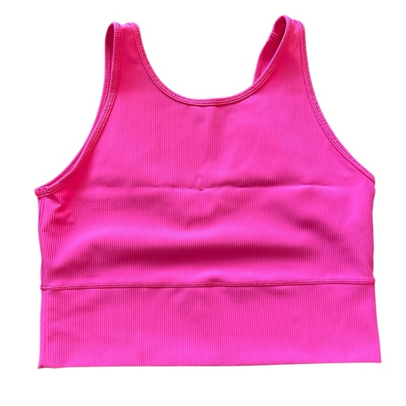 lululemon athletica Tops - Lululemon Athletica Power Pivot Ribbed Tank Top Hot Pink Fuchsia
